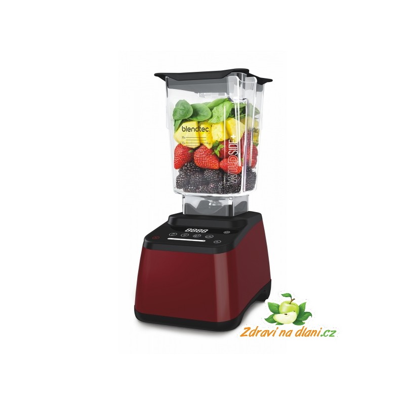 Blendtec Designer Series 625 mixér granátové jablko - 3QT nádoba (2,83l) WildSide Plus, 1560W + VIP přístup (9.990Kč), + e-book Recepty pro mixéry (2.599Kč), + eBook Čerstvé šťávy (799Kč), + Doprava ZDARMA BlendTec USA