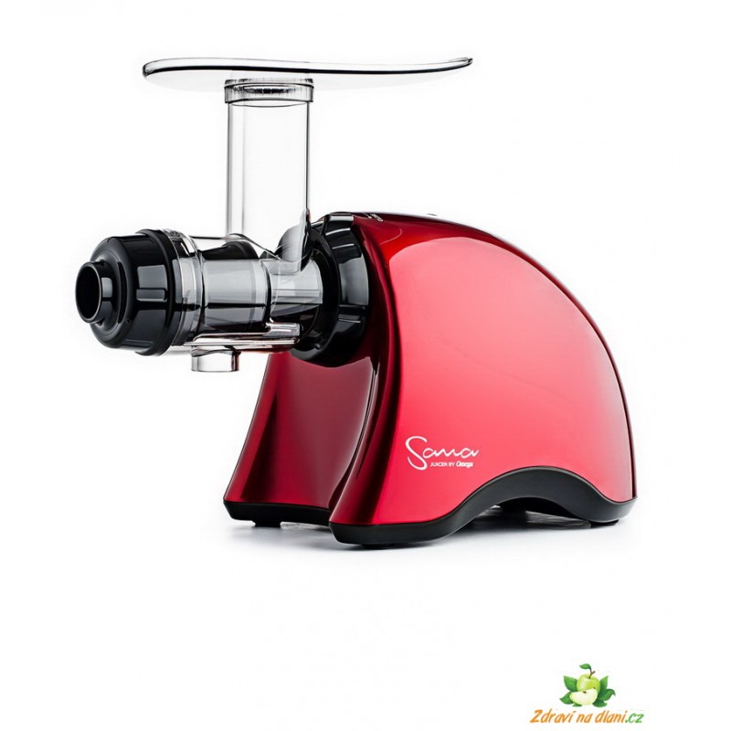 Sana Juicer EUJ-707 - barva červená - šnekový odšťavňovač + VIP přístup (9.990Kč), + 2x eBook o šťávách (980Kč), + dárek dle výběru, nást. na špagety Sana