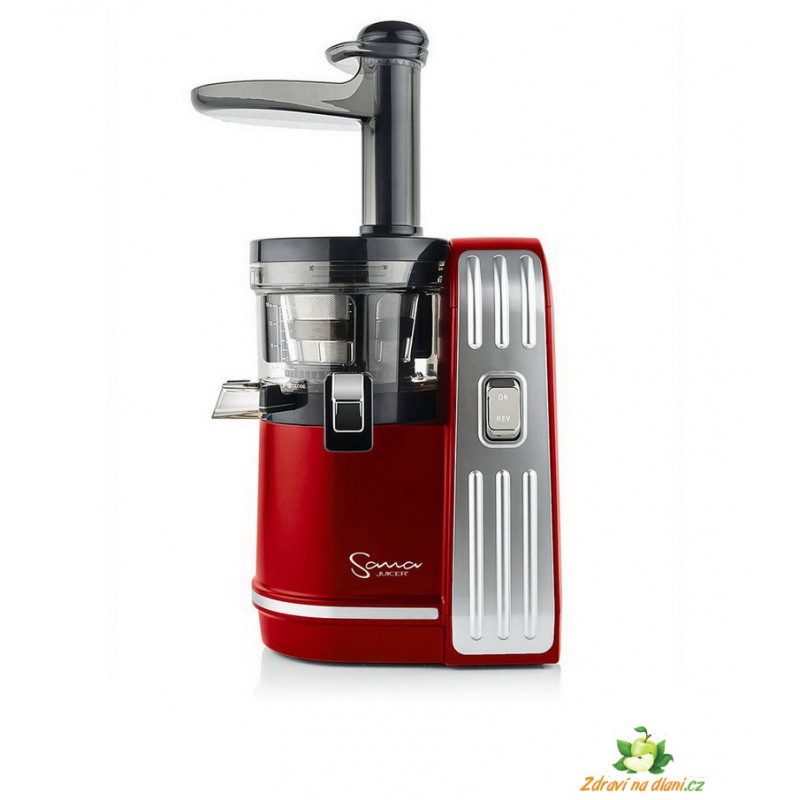 Sana Juicer EUJ-828 - barva červená - luxusní šnekový odšťavňovač + VIP přístup (19.990Kč), + 2x eBook o šťávách (3.849Kč), + DVD Relax (349Kč), + dárek dle výběru Sana 8594179161409