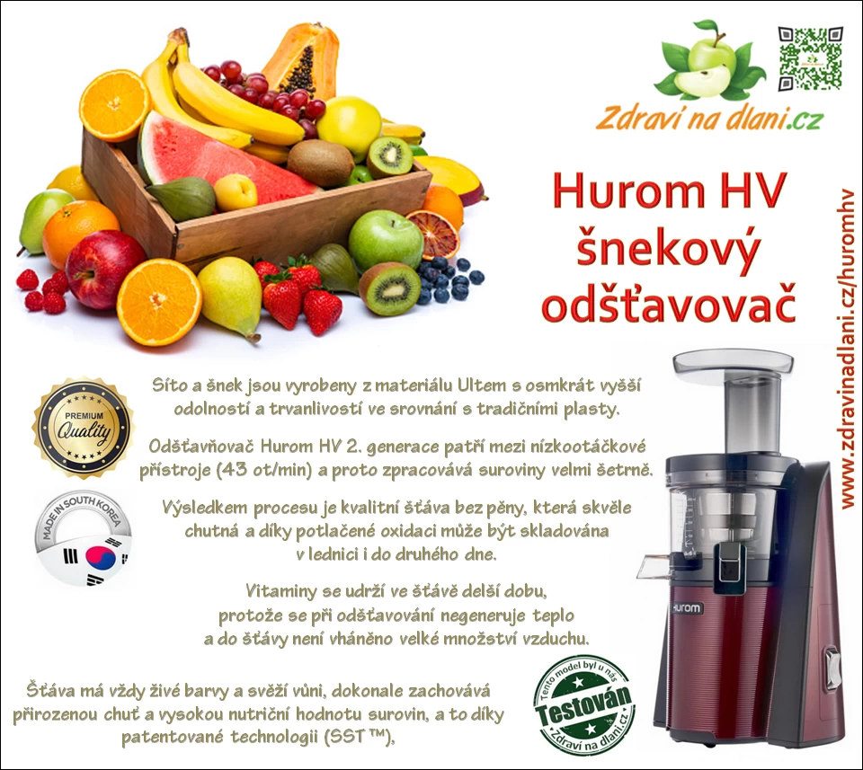 Odšťavňovač Hurom HV 2.generace