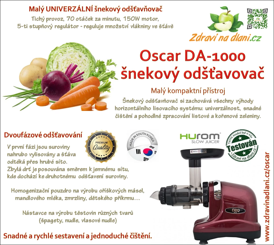 Odšťavňovač Hurom - Oscar DA-1000