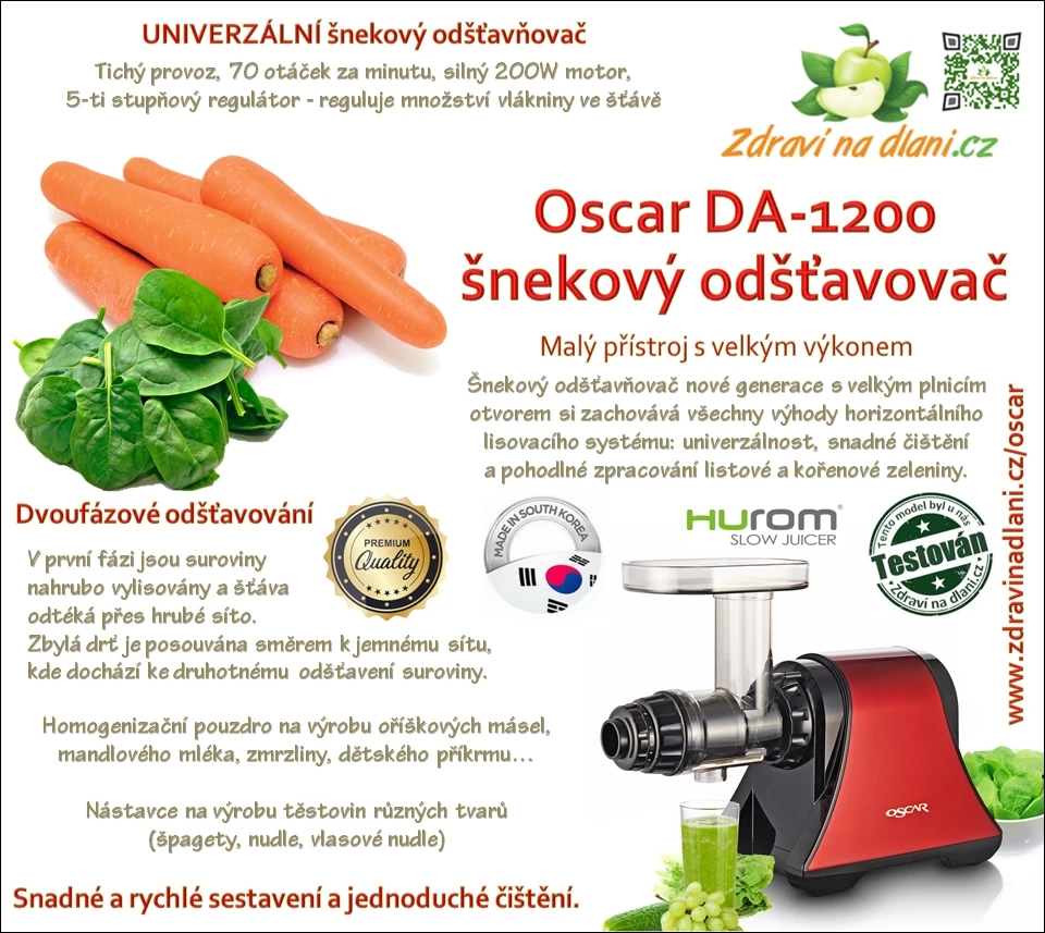Odšťavňovač Hurom - Oscar DA-1200