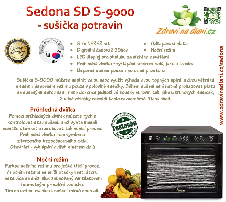 Sedona SD-S9000 - sušička potravin.webp