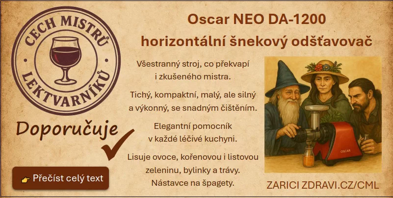 Cech mistrů lektvarníků - Oscar DA-1200 – šnekový odšťavňovač ze Zdraví na dlani