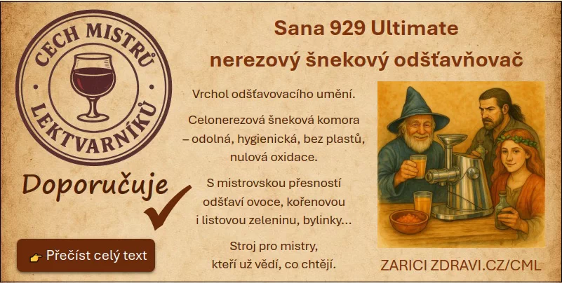 Cech mistrů lektvarníků - Sana 929 ULTIMATE NEREZ - luxusní odšťavovač ze Zdraví na dlani