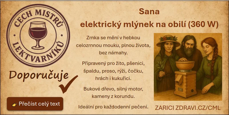 Cech mistrů lektvarníků - Sana - elektrický mlýnek s motorem 360W ze Zdraví na dlani
