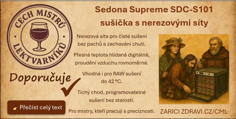 Cech mistrů lektvarníků - Sedona Supreme SDC-S101 – výkonná sušička potravin ze Zdraví na dlani