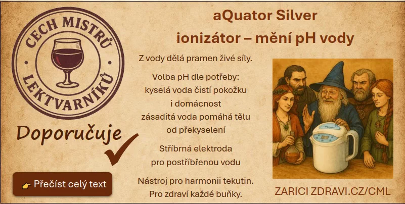 Cech mistrů lektvarníků - aQuator ionizátor vody - mění pH pitné vody ze Zdraví na dlani